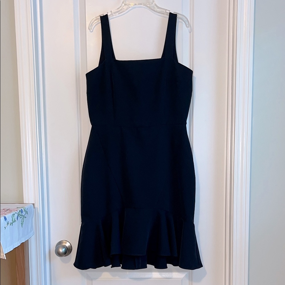 Gianni Bini Sleeveless Navy Ruffle Hem Dress